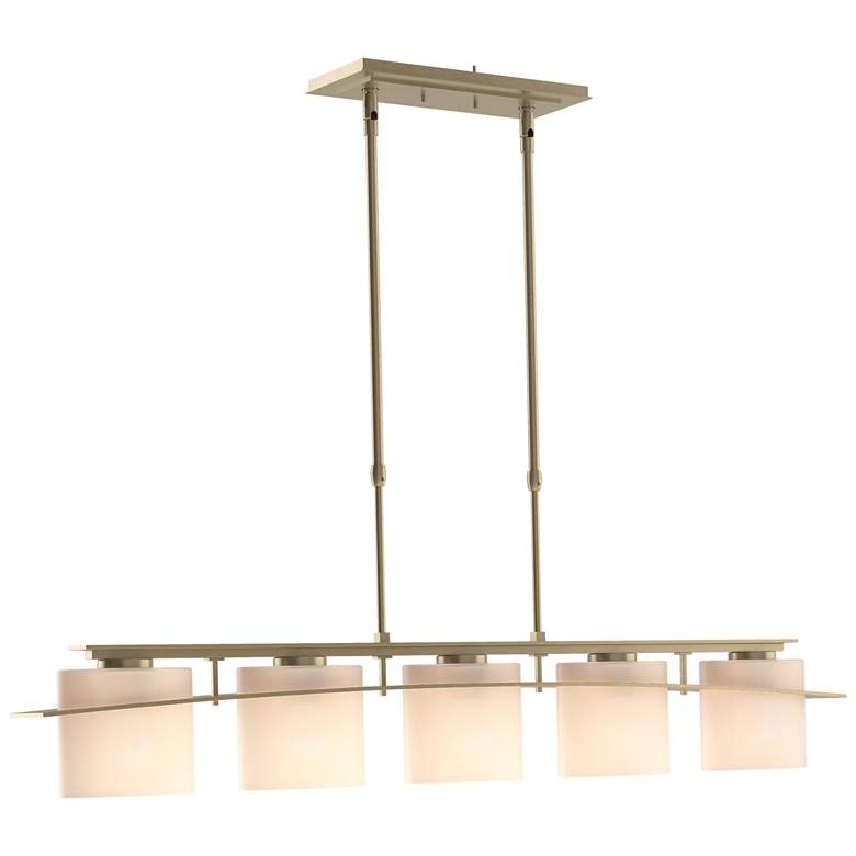 Image 1 Arc 41.9" Wide 5 Light Soft Gold Ellipse Pendant