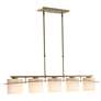 Arc 41.9" Wide 5 Light Soft Gold Ellipse Pendant