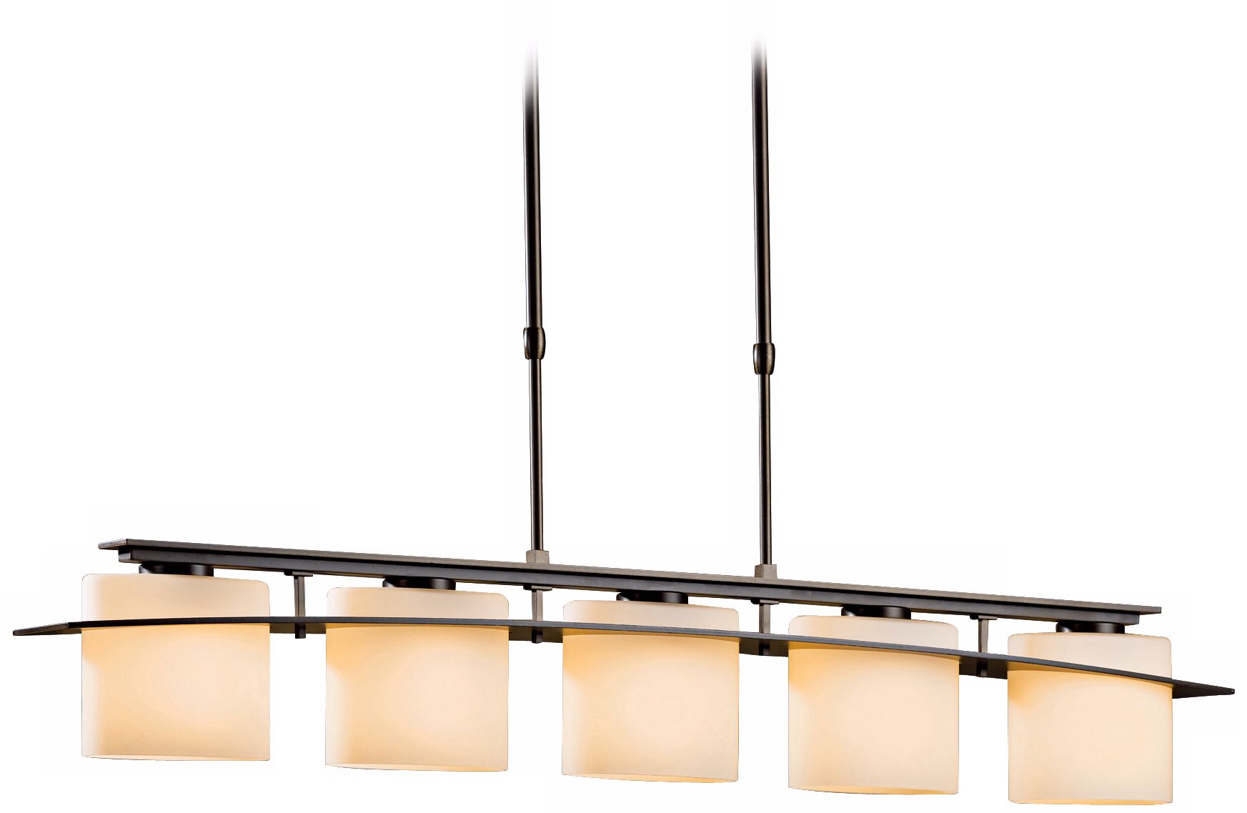 Arc 41.9" Wide 5 Light Dark Smoke Ellipse Pendant - Made to Order