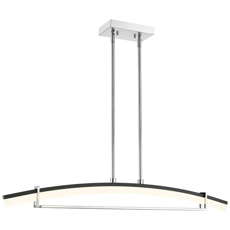 Image 1 Arc 43 1/2" Wide Chrome LED Linear Chandelier