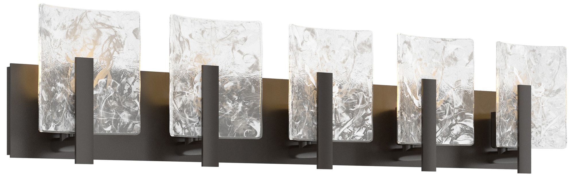 Arc 5-Light Sconce - Oil Rubbed Bronze - White Swirl Glass - Made to Order