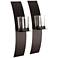 Arc Black Wall Sconce Votive Candle Holders Set of 2