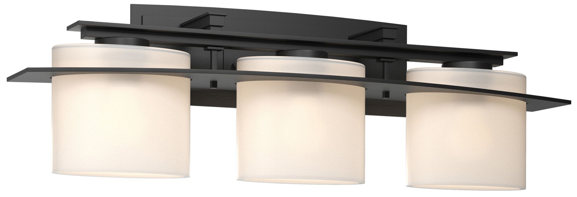 Arc Ellipse 3 Light Sconce - Black - Opal Glass - Made to Order