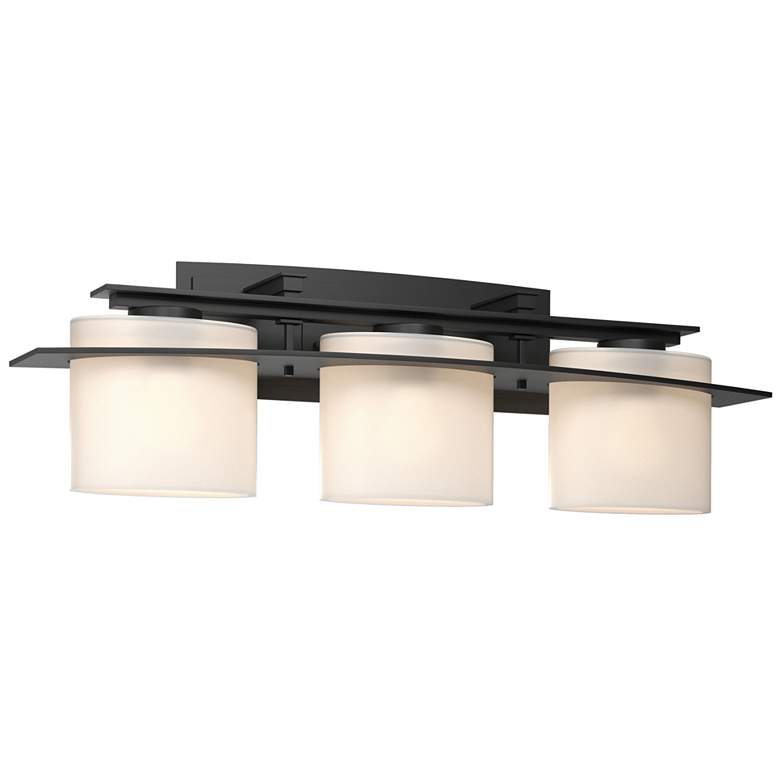 Image 1 Arc Ellipse 3 Light Sconce - Black - Opal Glass
