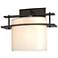 Arc Ellipse 7.4" High Oil Rubbed Bronze Sconce With Opal Glass Shade