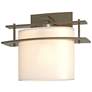 Arc Ellipse 7.4" High Soft Gold Sconce With Opal Glass Shade