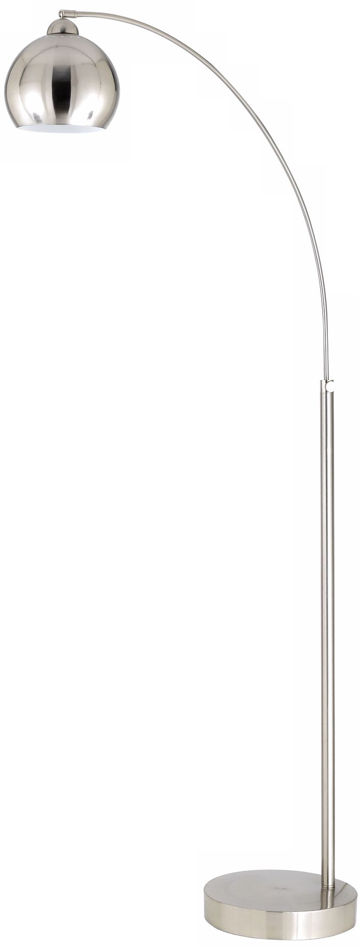 Arc Lamp Brushed Steel Metal Shade Floor Lamp