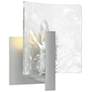 Arc Small 1-Light Sconce - Platinum - White Swirl Glass