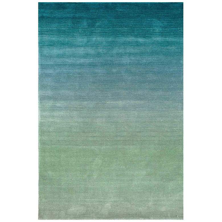 Image 2 Arca Ombre 920604 5&#39;x7&#39;6 inch Aqua Rectangular Area Rug