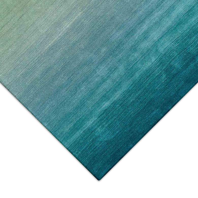 Image 3 Arca Ombre 920604 5&#39;x7&#39;6 inch Aqua Rectangular Area Rug more views