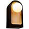 Arcade 9" High Carbon Matte Black and Gold Wall Sconce