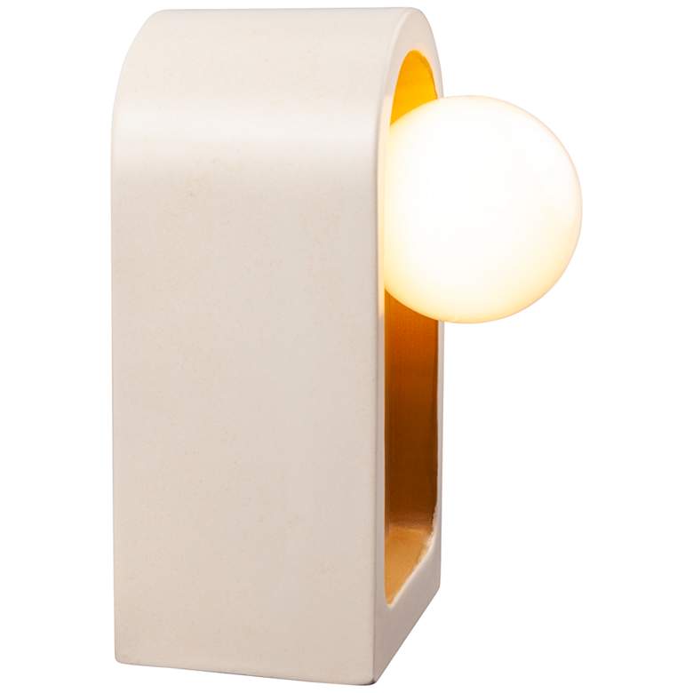Image 3 Arcade 9 inch High Matte White and Champagne Gold Wall Sconce more views
