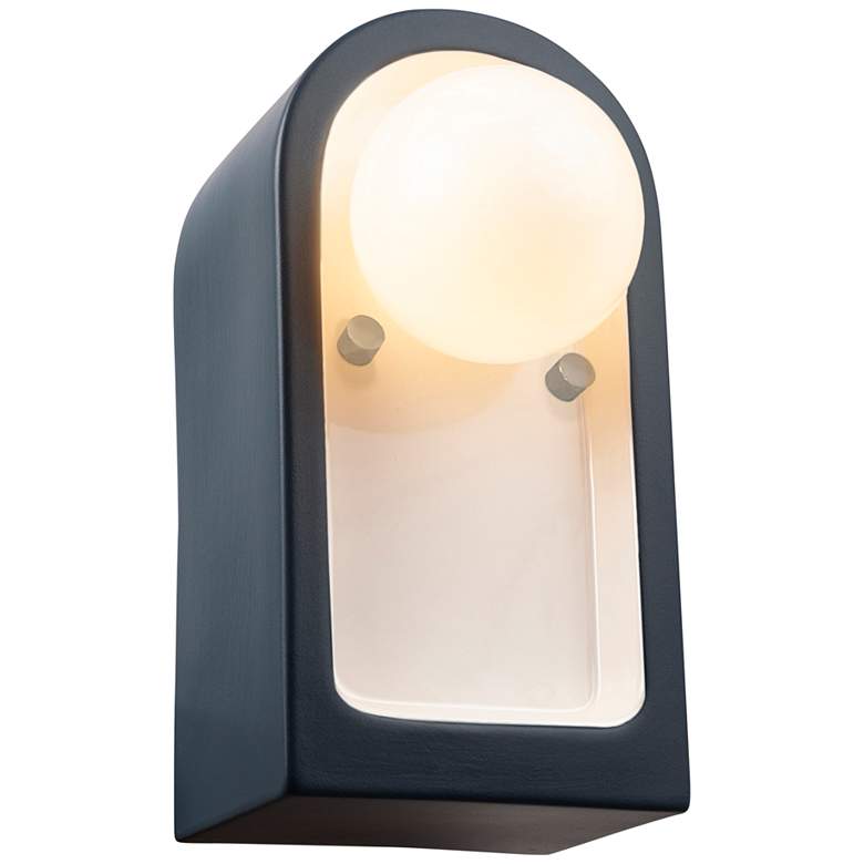Image 1 Arcade 9" High Midnight Sky and Matte White Wall Sconce