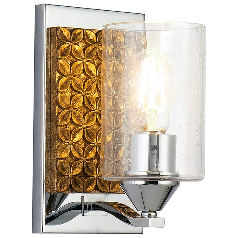 Image 1 Arcadia 1 Light Wall Sconce in Polished Chrome and Gold