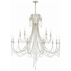 Arcadia 15 Light Antique Silver Chandelier