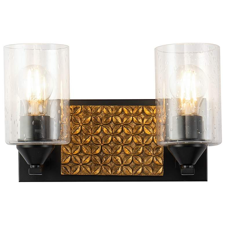 Image 1 Arcadia 2 Light Bath Vanity in Matte Black and Gold