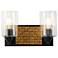 Arcadia 2 Light Bath Vanity in Matte Black and Gold