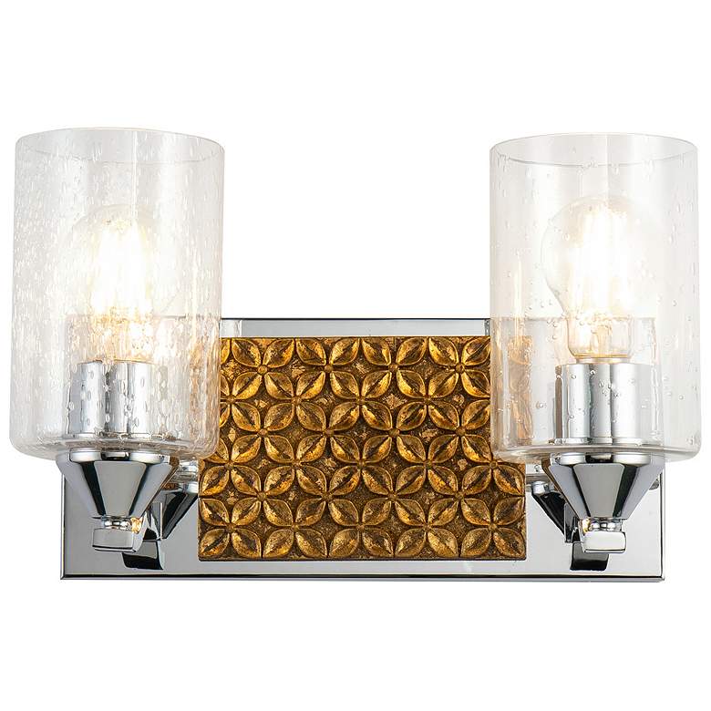 Image 1 Arcadia 2 Light Bath Vanity in Polished Chrome and Gold