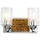 Arcadia 2 Light Bath Vanity in Polished Chrome and Gold