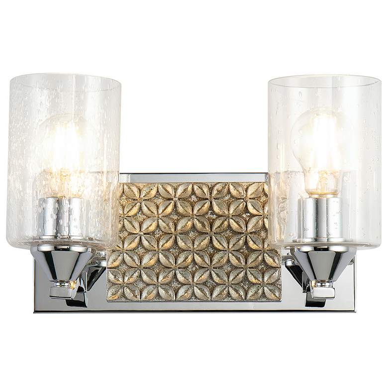 Image 1 Arcadia 2 Light Bath Vanity in Polished Chrome and Silver