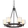 Arcadia 27" Wide French Iron Pendant Chadelier