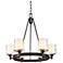Arcadia 27" Wide French Iron Pendant Chadelier