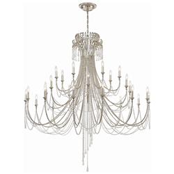Arcadia 28 Light Antique Silver Chandelier