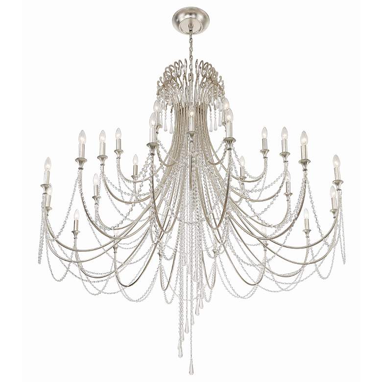 Image 2 Arcadia 28 Light Antique Silver Chandelier more views