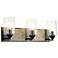 Arcadia 3 Light Bath Bar in Matte Black and Silver