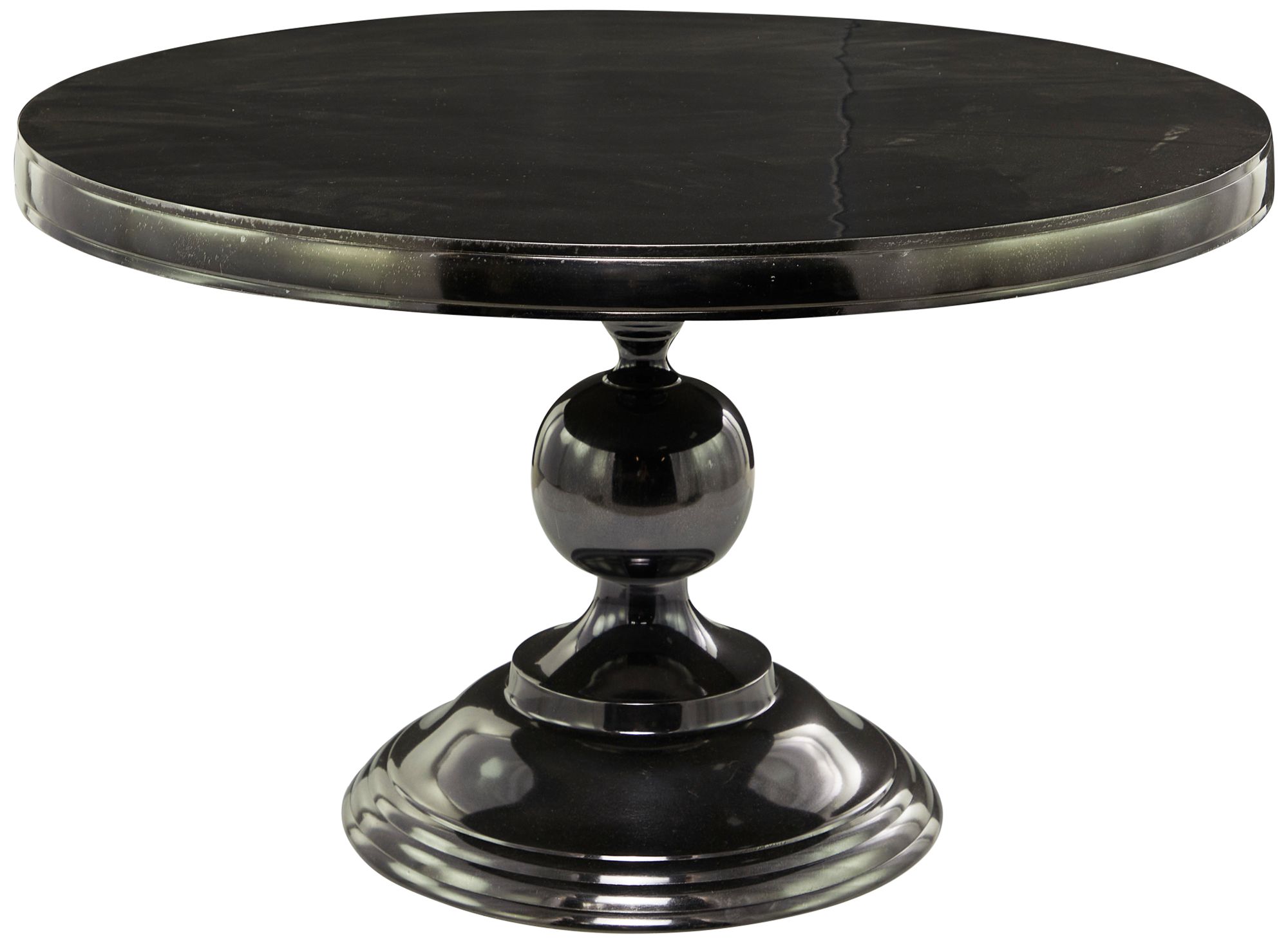 Image 2 Arcadia 30 1/2" Wide Gunmetal Gray Metal Round Coffee Table