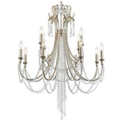 Arcadia 32 1/2" Wide 12-Light Antique Silver Chandelier