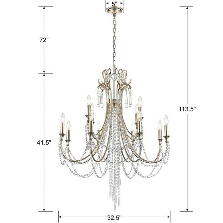 Image 5 Arcadia 32 1/2" Wide 12-Light Antique Silver Chandelier more views