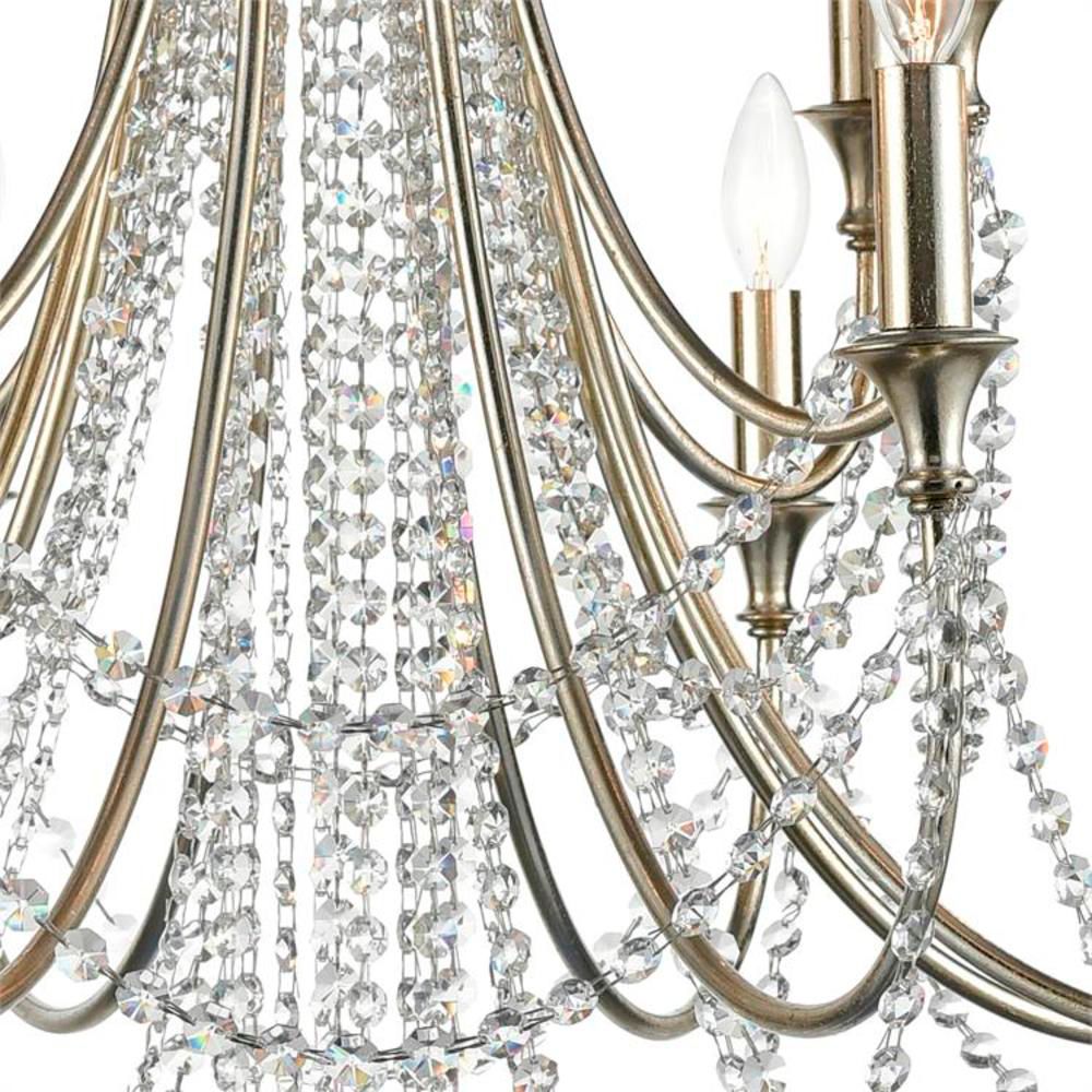 Arcadia 32 1/2" Wide 12-Light Antique Silver Chandelier