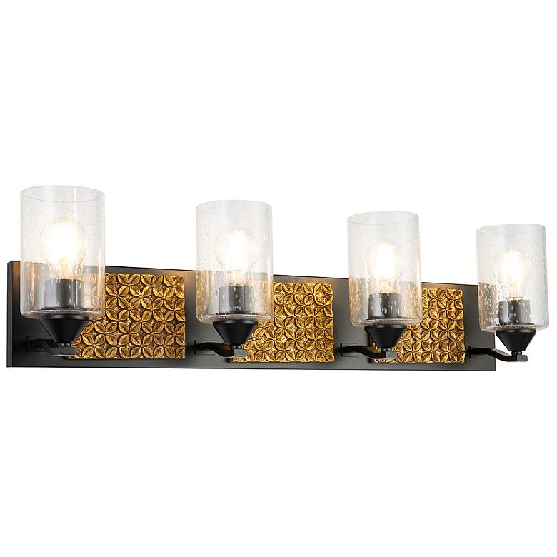 Image 1 Arcadia 4 Light Bath Bar in Matte Black and Gold
