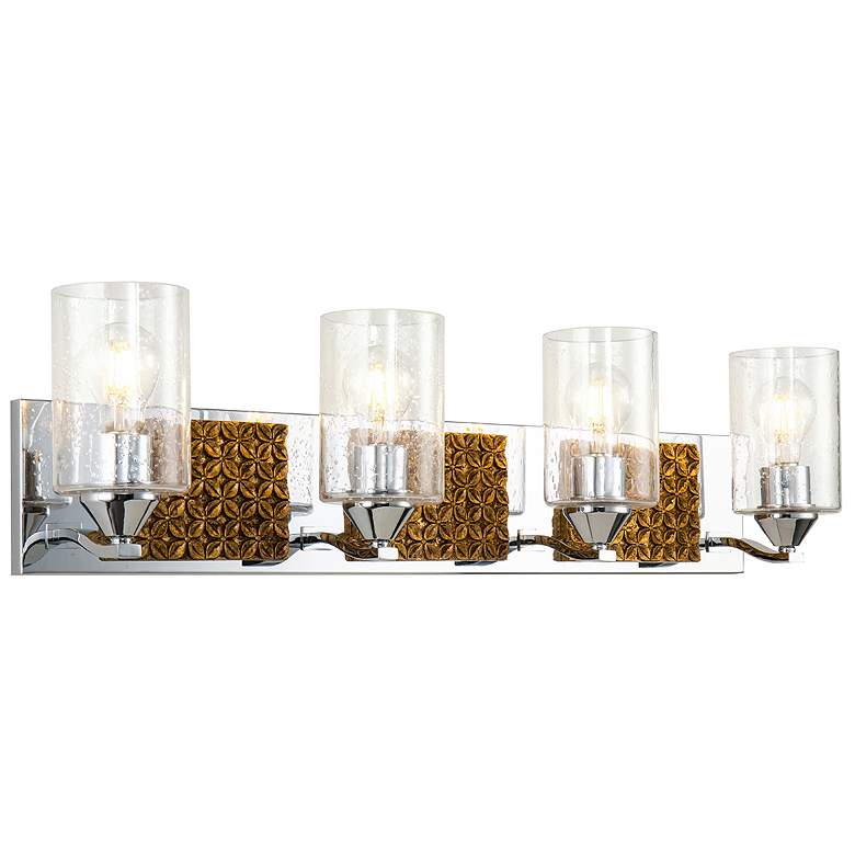 Image 1 Arcadia 4 Light Bath Bar in Polished Chrome and Gold
