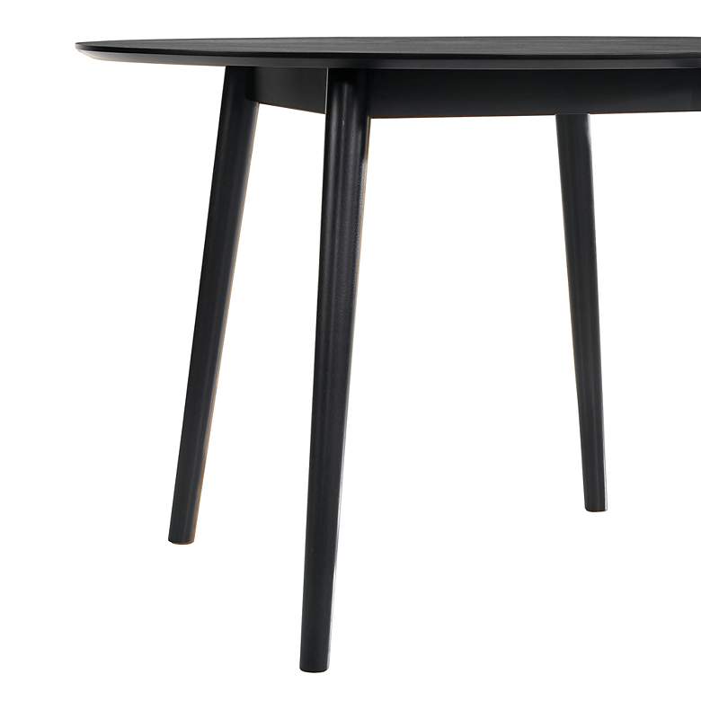 Image 5 Arcadia 42 in. Round Dining Table in Black Wood more views