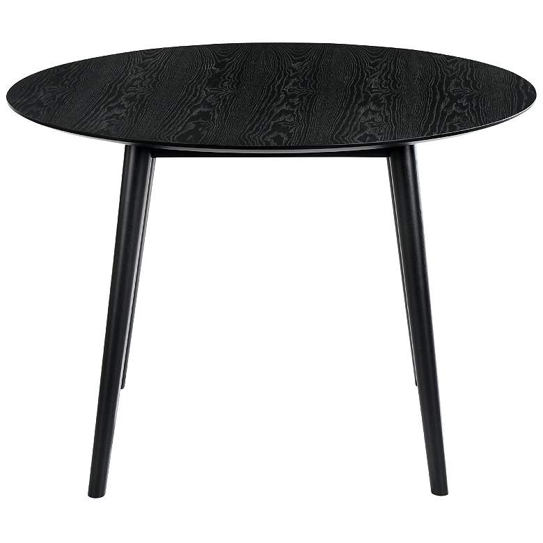 Image 3 Arcadia 42" Wide Black Wood Round Dining Table more views