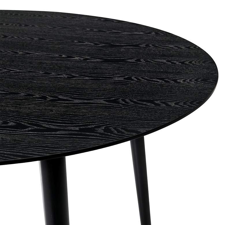 Image 4 Arcadia 42" Wide Black Wood Round Dining Table more views