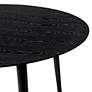 4_Arcadia 42" Wide Black Wood Round Dining Table more views
