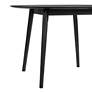 5_Arcadia 42" Wide Black Wood Round Dining Table more views