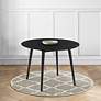 7_Arcadia 42" Wide Black Wood Round Dining Table more views