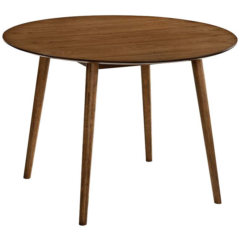 Image 2 Arcadia 42" Wide Walnut Round Dining Table
