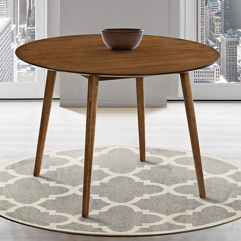 Image 1 Arcadia 42" Wide Walnut Round Dining Table