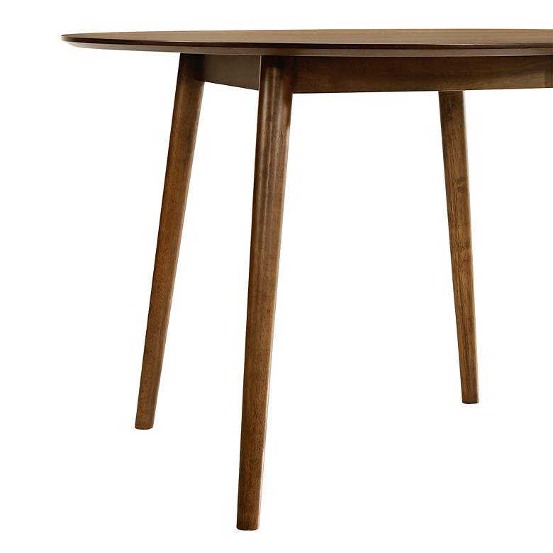 Image 5 Arcadia 42" Wide Walnut Round Dining Table more views