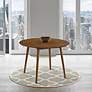 7_Arcadia 42" Wide Walnut Round Dining Table more views