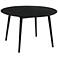 Arcadia 48 in. Round Dining Table in Black Wood