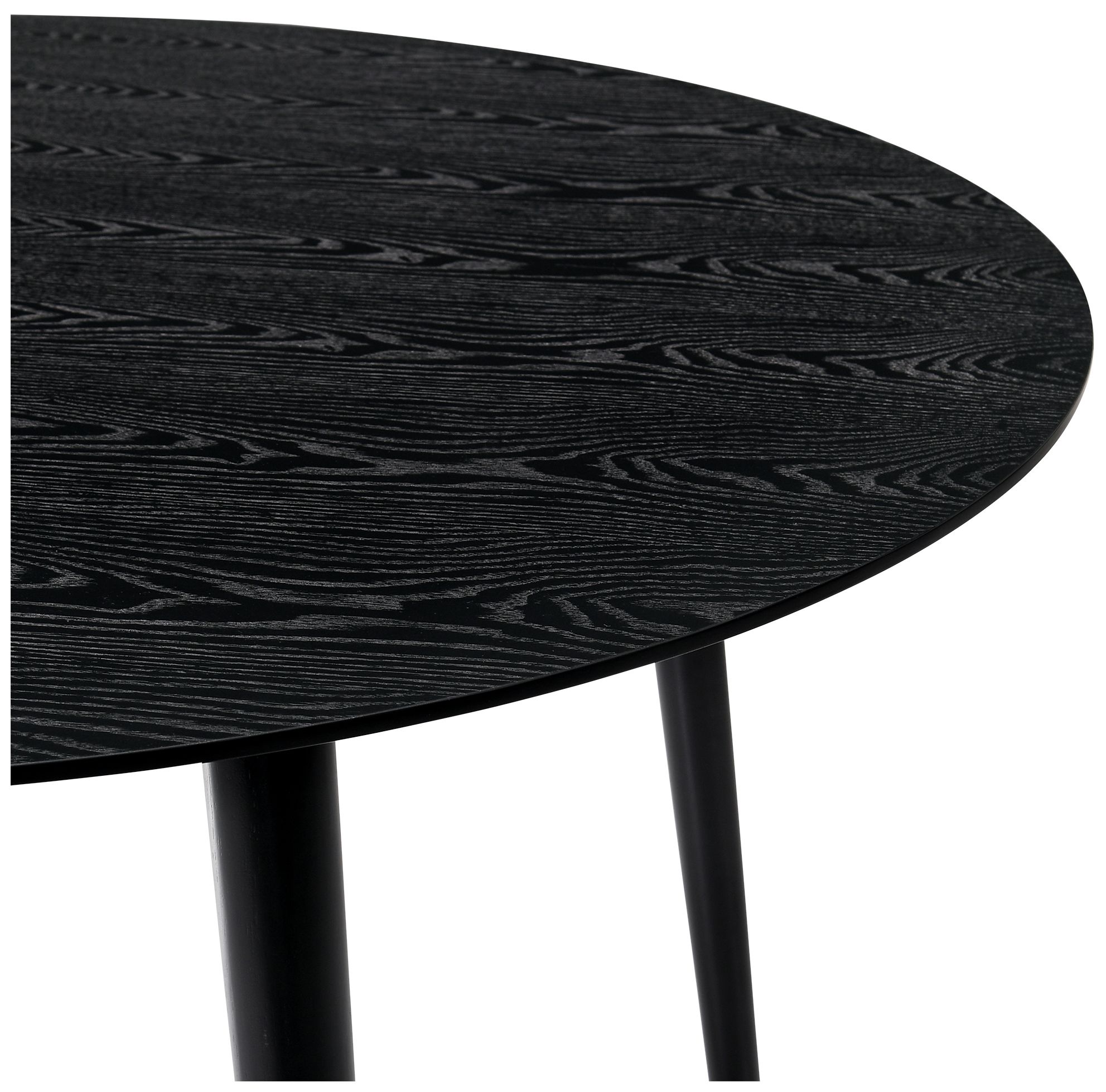 Image 6 Arcadia 48 in. Round Dining Table in Black Wood more views