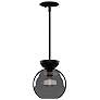 2_Arcadia 8" Wide Powder-Coated Black Globe Mini Pendant