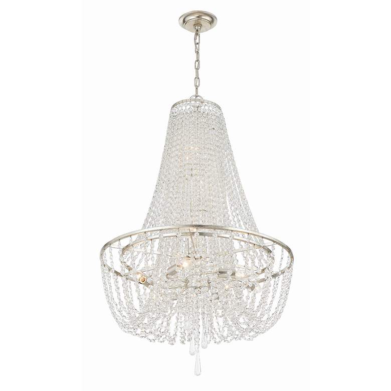 Image 2 Arcadia 9 Light Antique Silver Chandelier more views