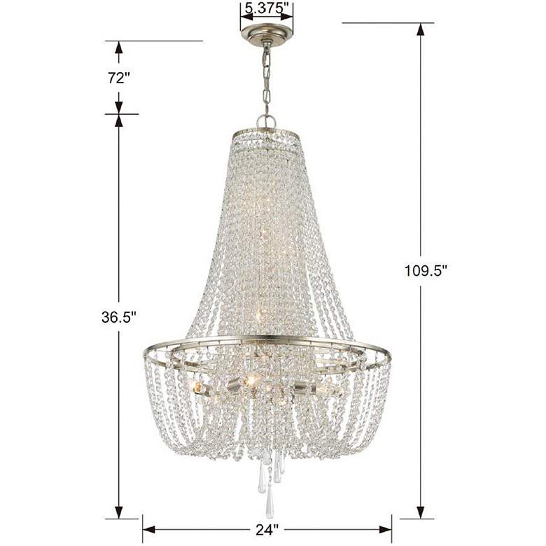 Image 5 Arcadia 9 Light Antique Silver Chandelier more views